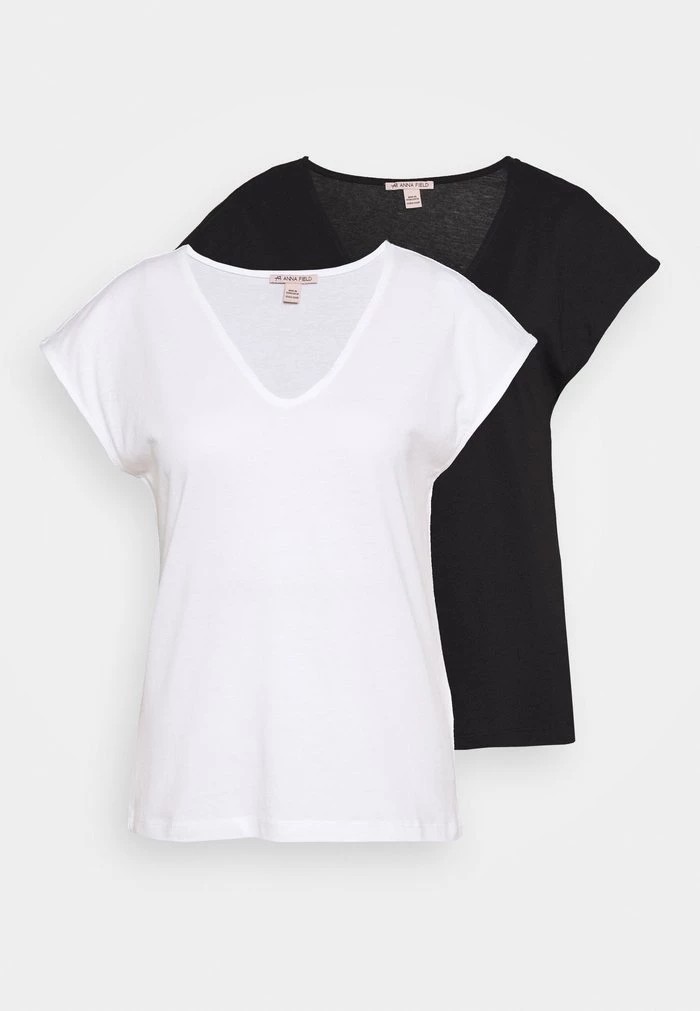 T-Shirt ANNA FIELD Anna Field 2 Pack Noir Femme | APY-6079723